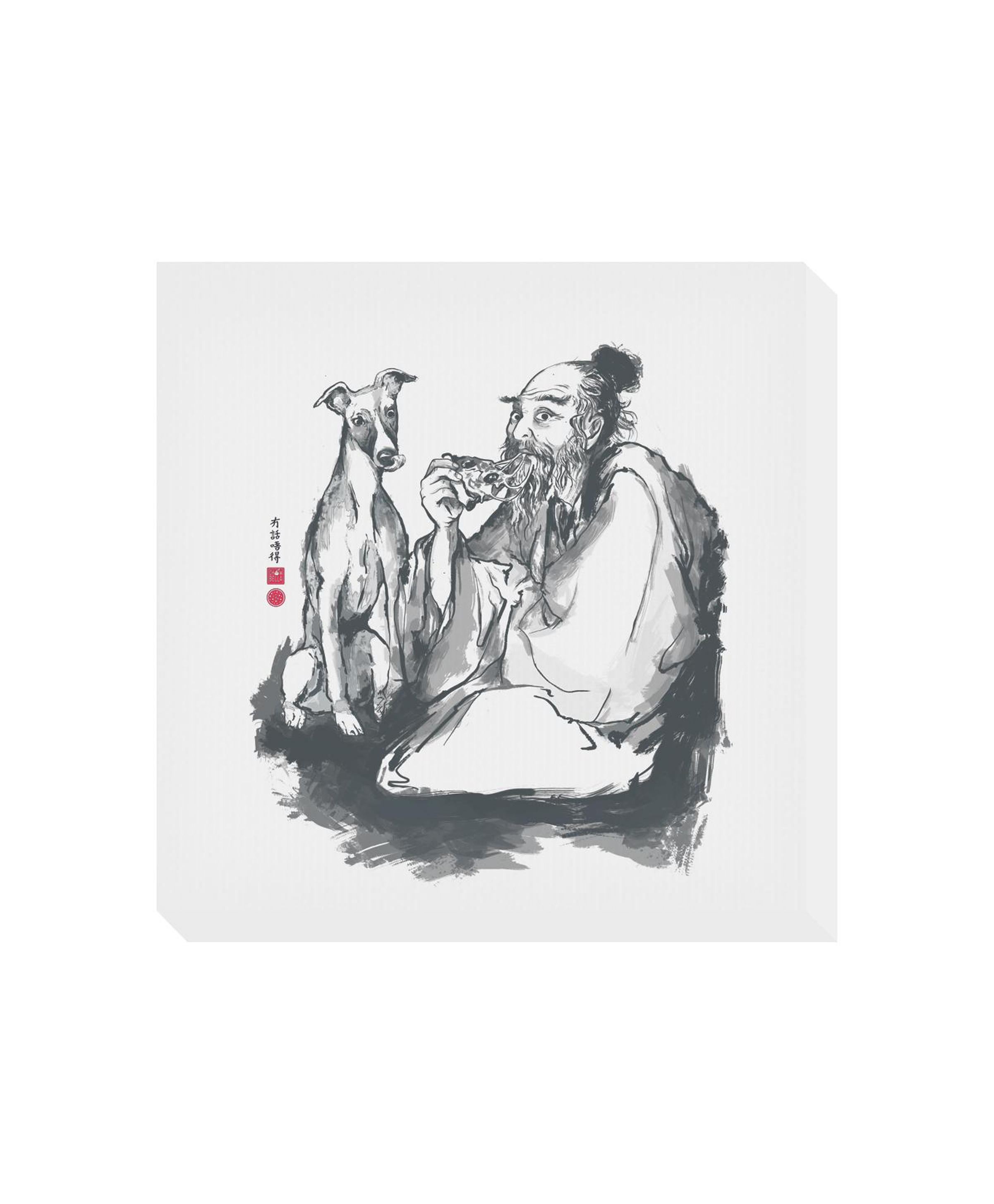 Chow Bella x Nole Pizza Illustration Canvas
